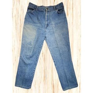 Vintage Petite Chic Mom Jeans Made USA High Rise Tapered 12P W31 L25 Light Wash